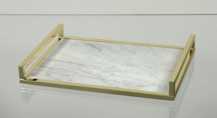 Plate gold with marble